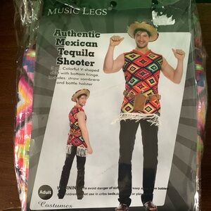 NWOT Music Legs Size XL 3pc Authentic Mexican Tequila Shooter Costume